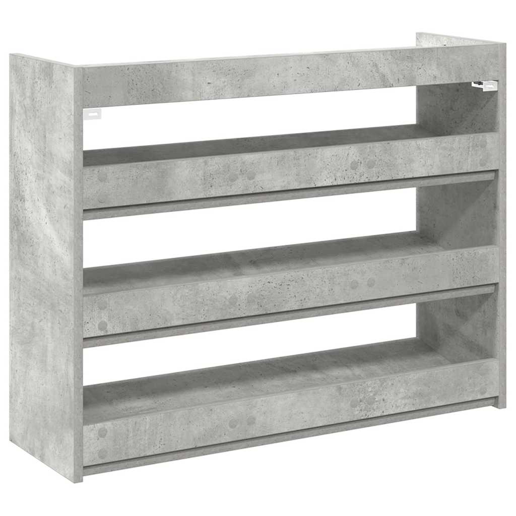 Stalak za cipele boja betona 80x25x62 cm konstruirano drvo