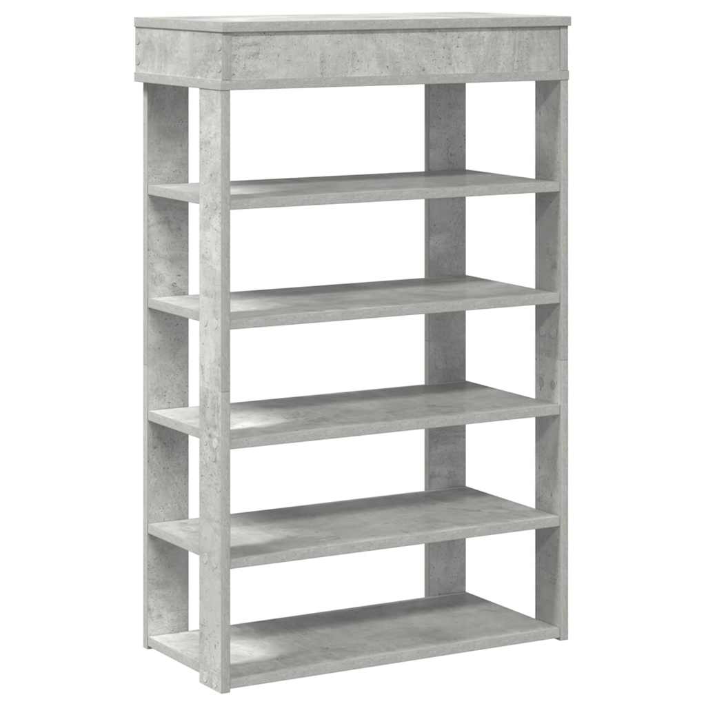 Stalak za cipele boja betona 60x30x98 cm konstruirano drvo