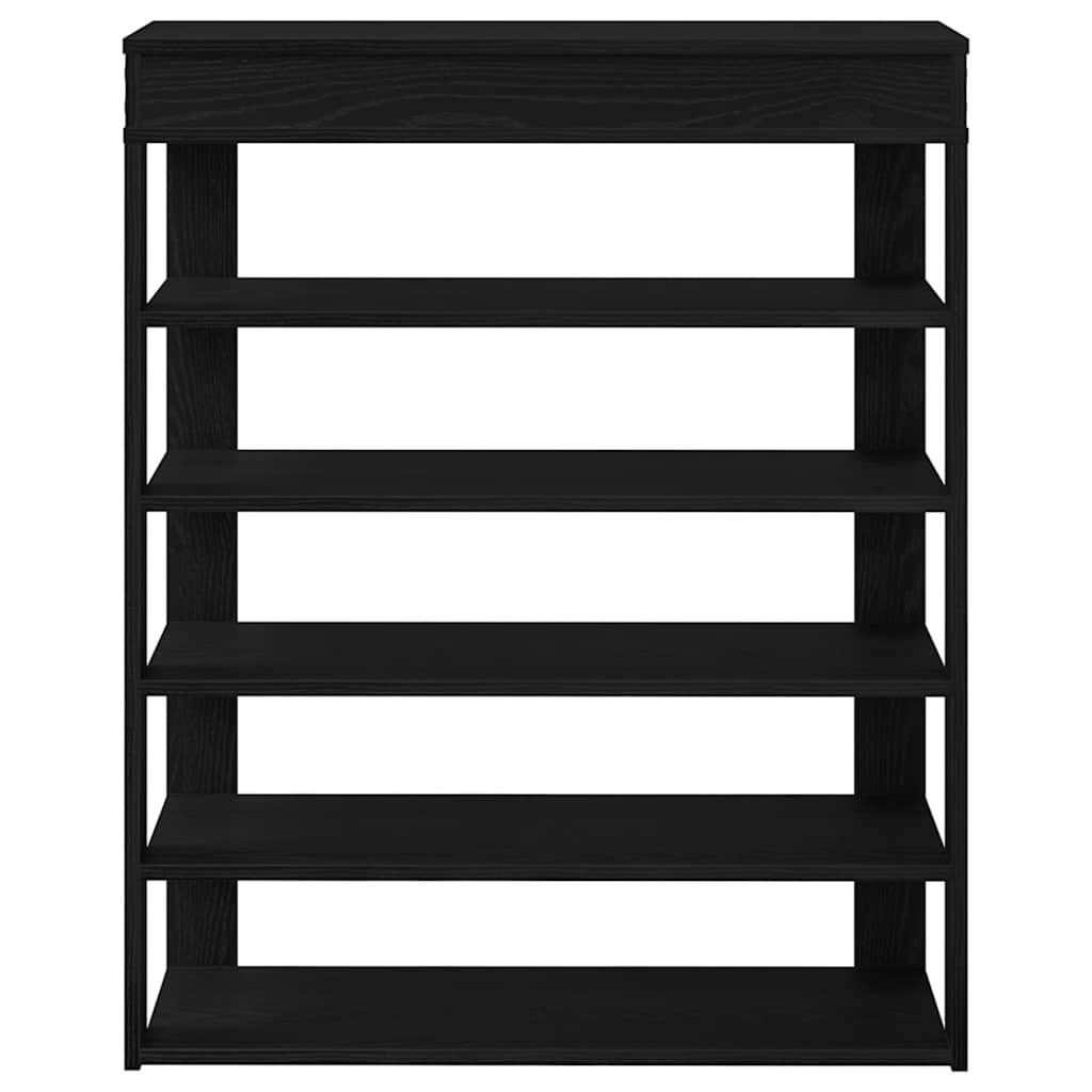 Stalak za cipele crni 80x30x98 cm od konstruiranog drva