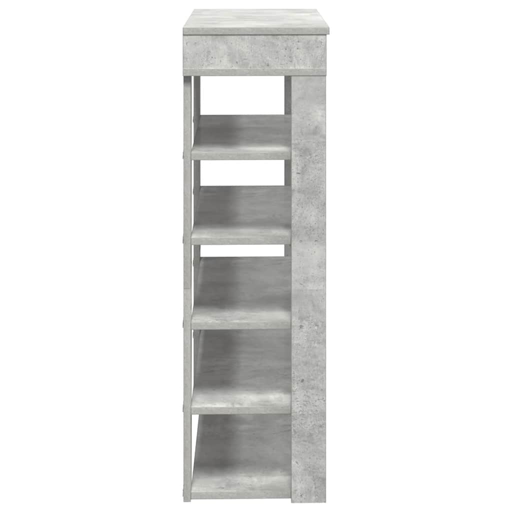 Stalak za cipele boja betona 80x30x98 cm konstruirano drvo