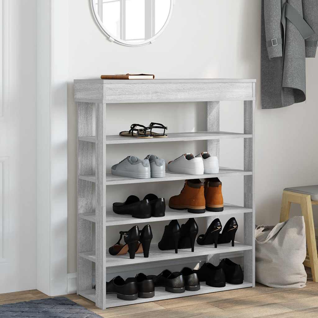 Stalak za cipele boja hrasta 80x30x98 cm konstruirano drvo