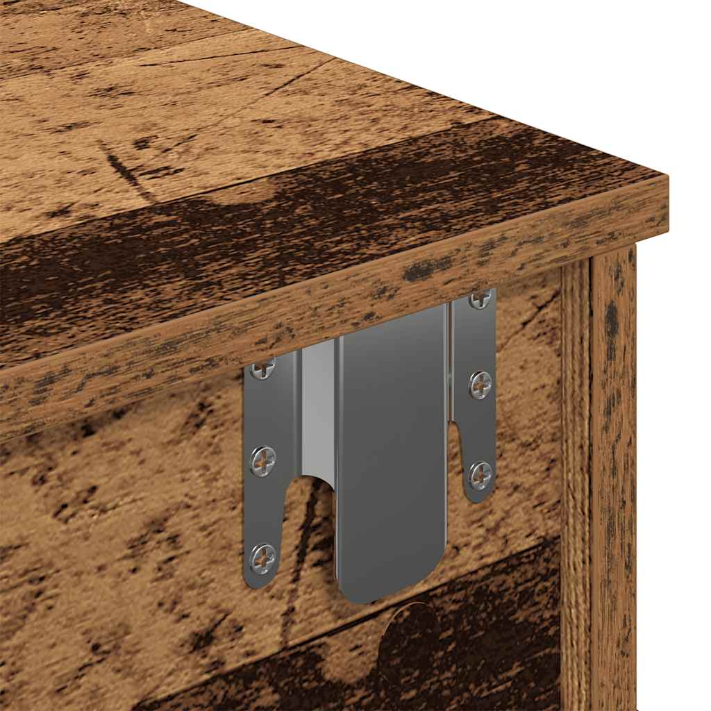Zidna polica s ladicama staro drvo 60x28x15cm konstruirano drvo