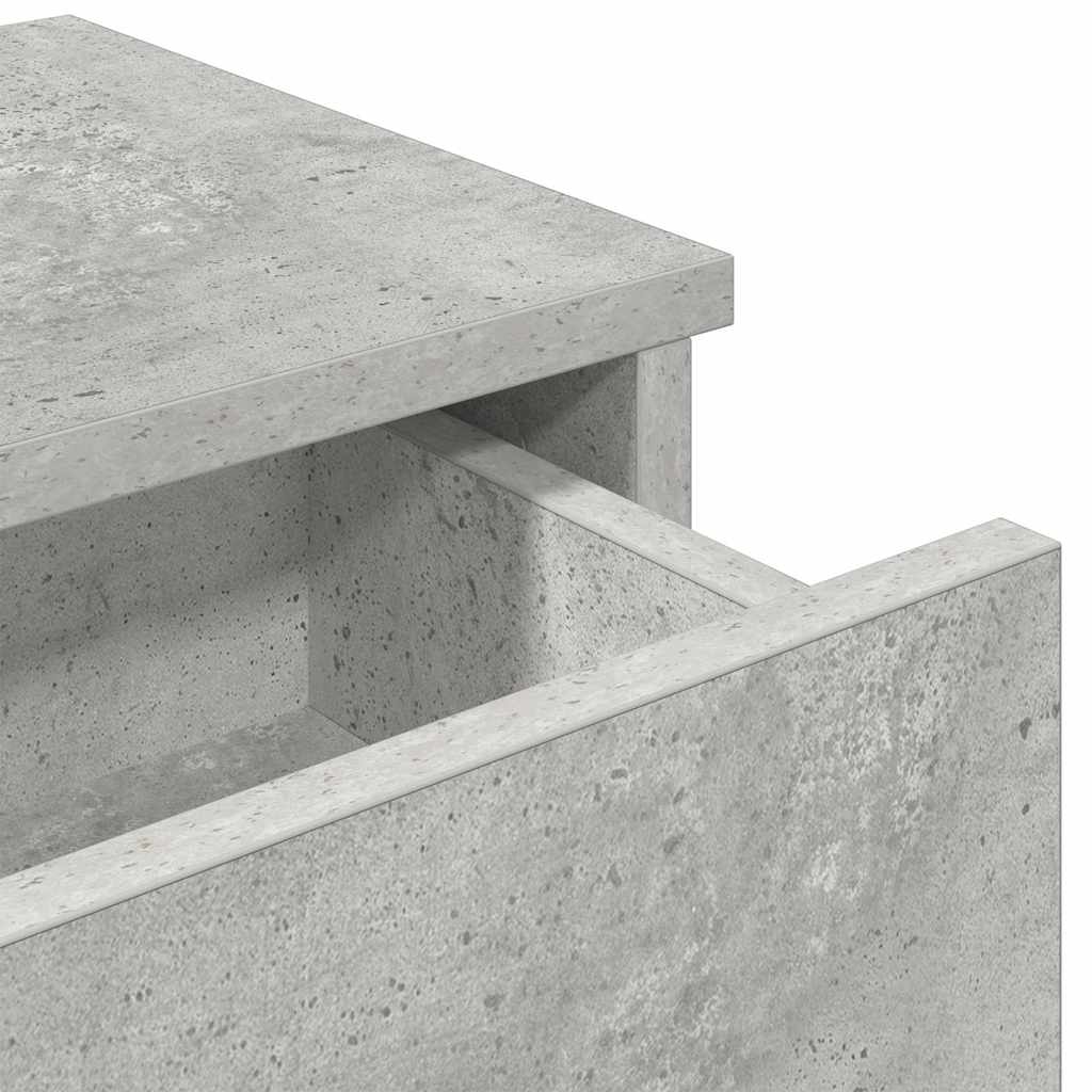 Zidna polica s ladicama beton siva 80x34x17cm konstruirano drvo