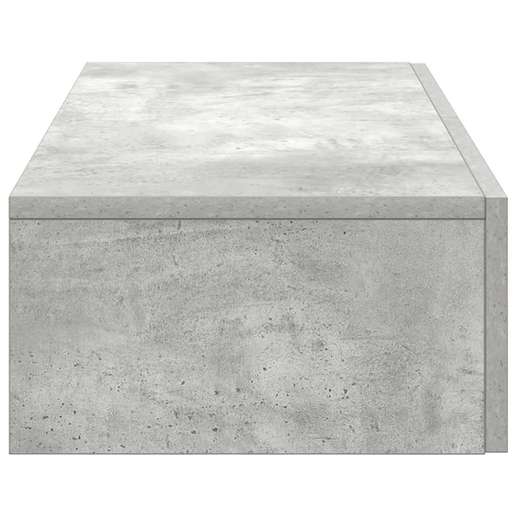 Zidna polica s ladicama beton siva 80x33x17cm konstruirano drvo