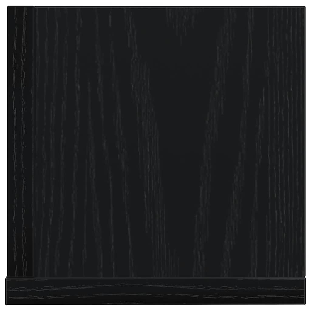 Zidne police 2 kom crne 75x16,5x16,5 cm konstruirano drvo