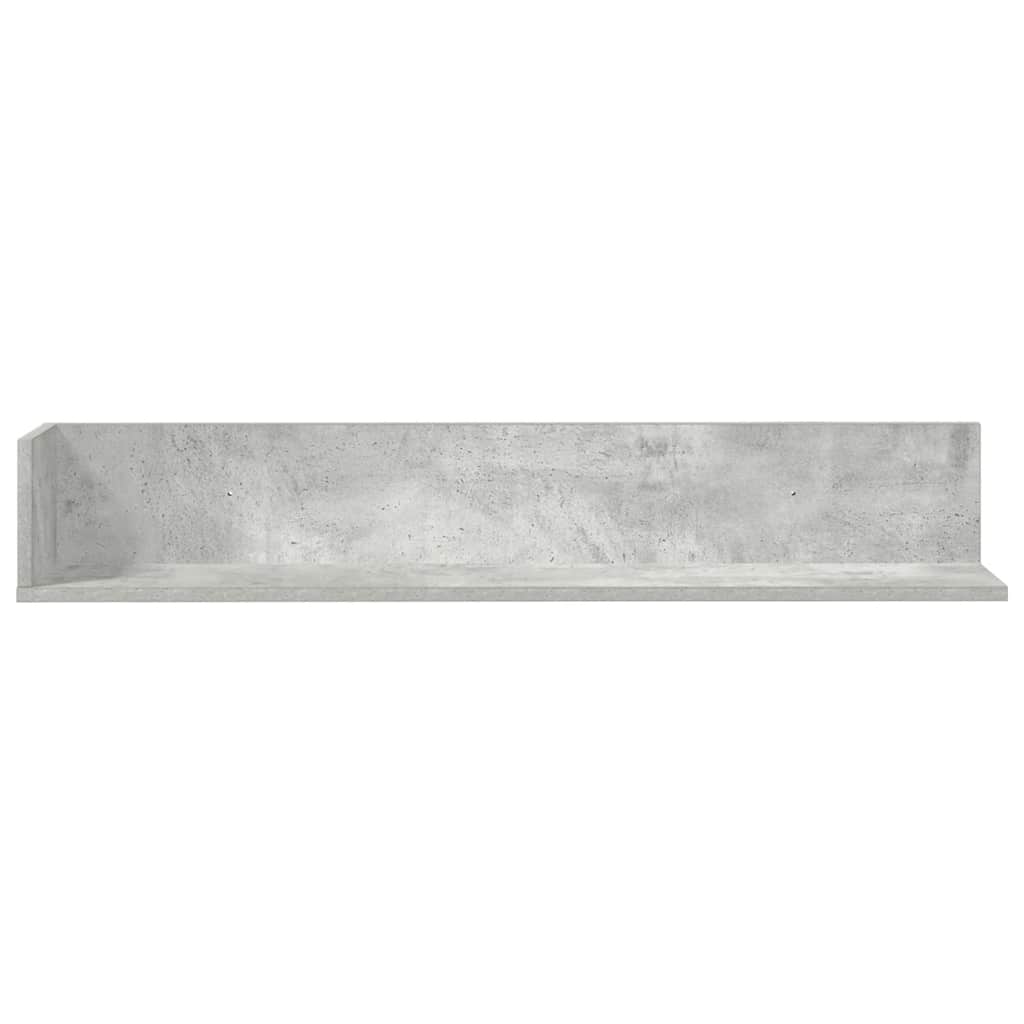 Zidne police 2 kom Beton siva 100x16,5x16,5cm Konstruirano drvo