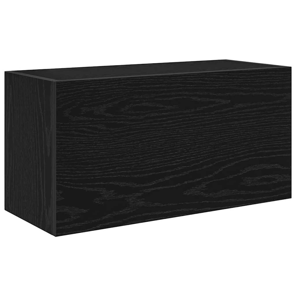 Kupaonski zidni ormarić crni 60x25x30 cm izrađeno drvo