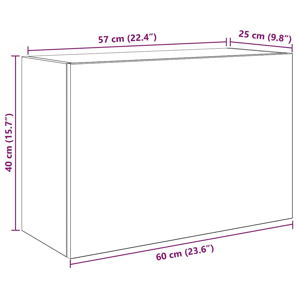 Kupaonski zidni ormarić bijeli 60x25x40 cm izrađeno drvo