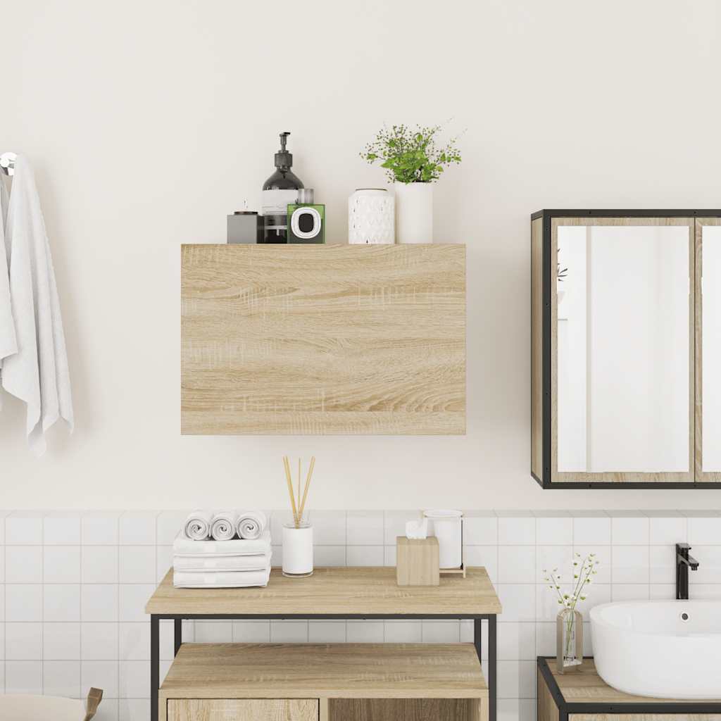 Kupaonski zidni ormarić sonoma hrast 60x25x40 cm izrađeno drvo