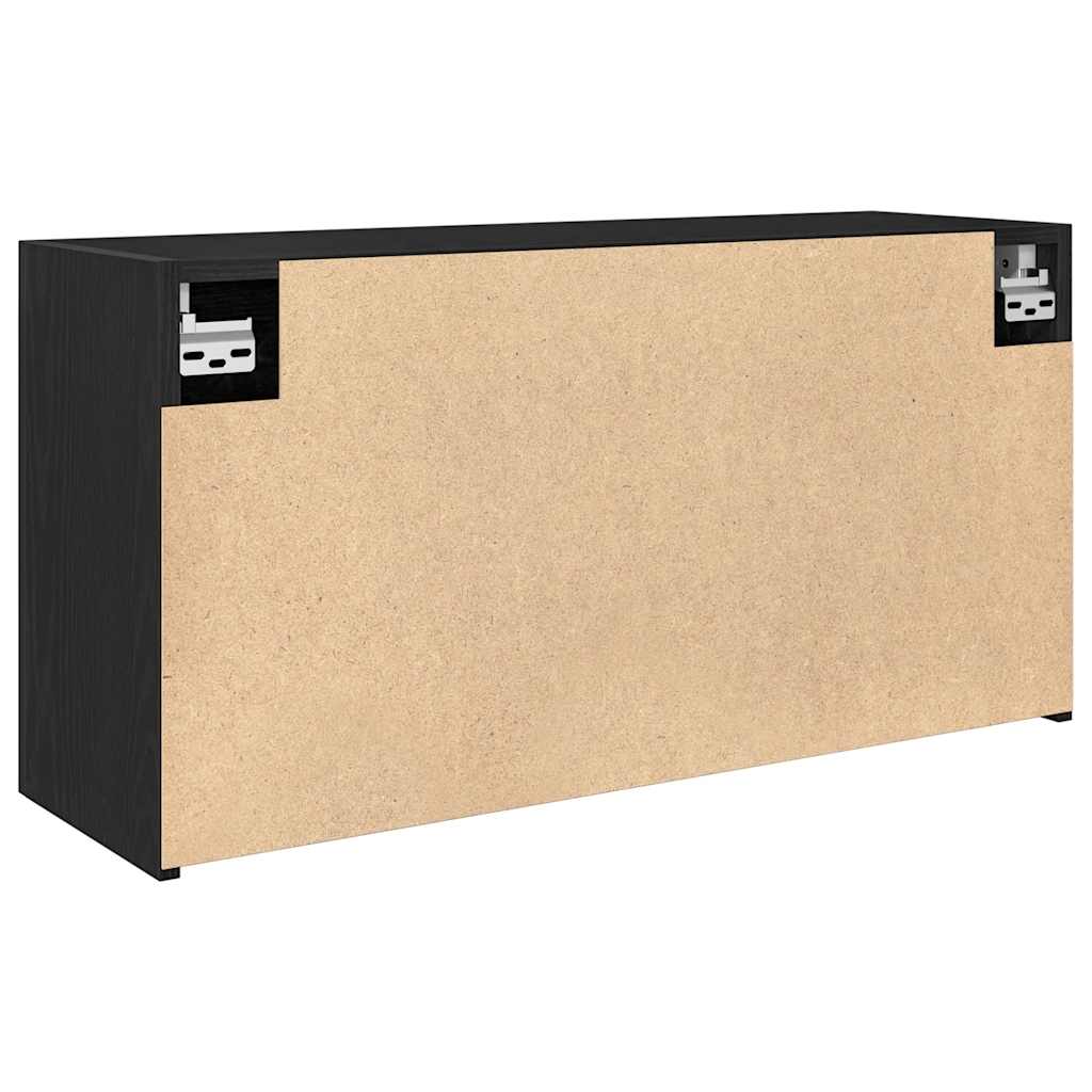 Kupaonski zidni ormarić crni 80x25x40 cm izrađeno drvo