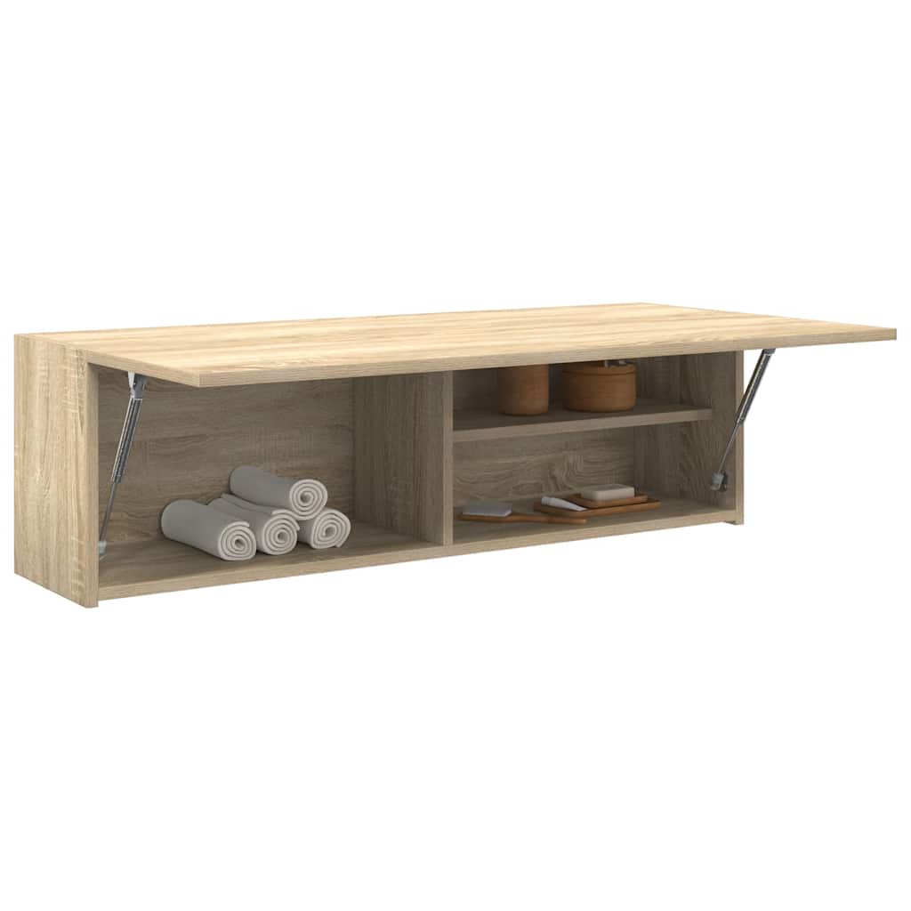 Kupaonski zidni ormarić sonoma hrast 100x25x30 cm izrađeno drvo