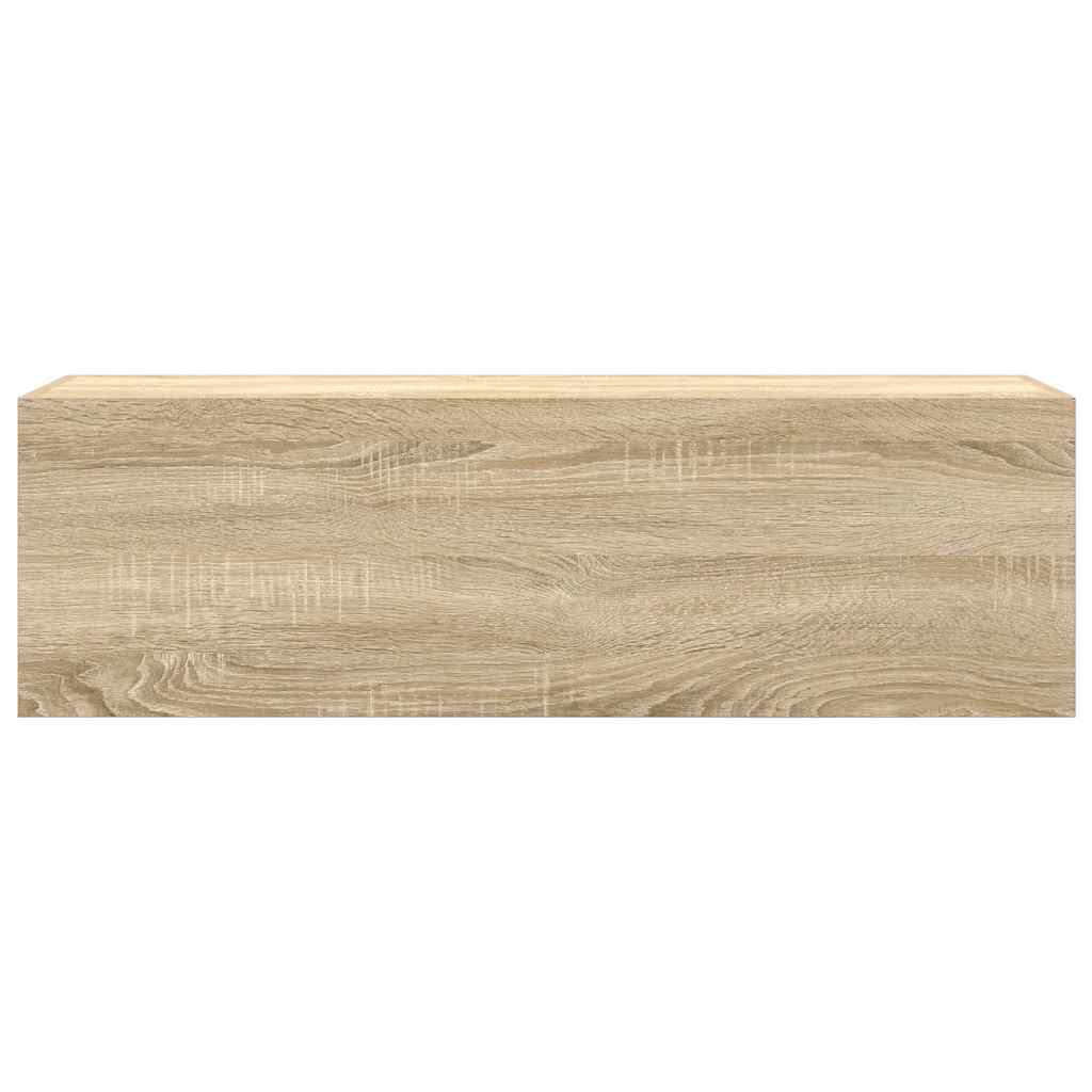 Kupaonski zidni ormarić sonoma hrast 100x25x30 cm izrađeno drvo