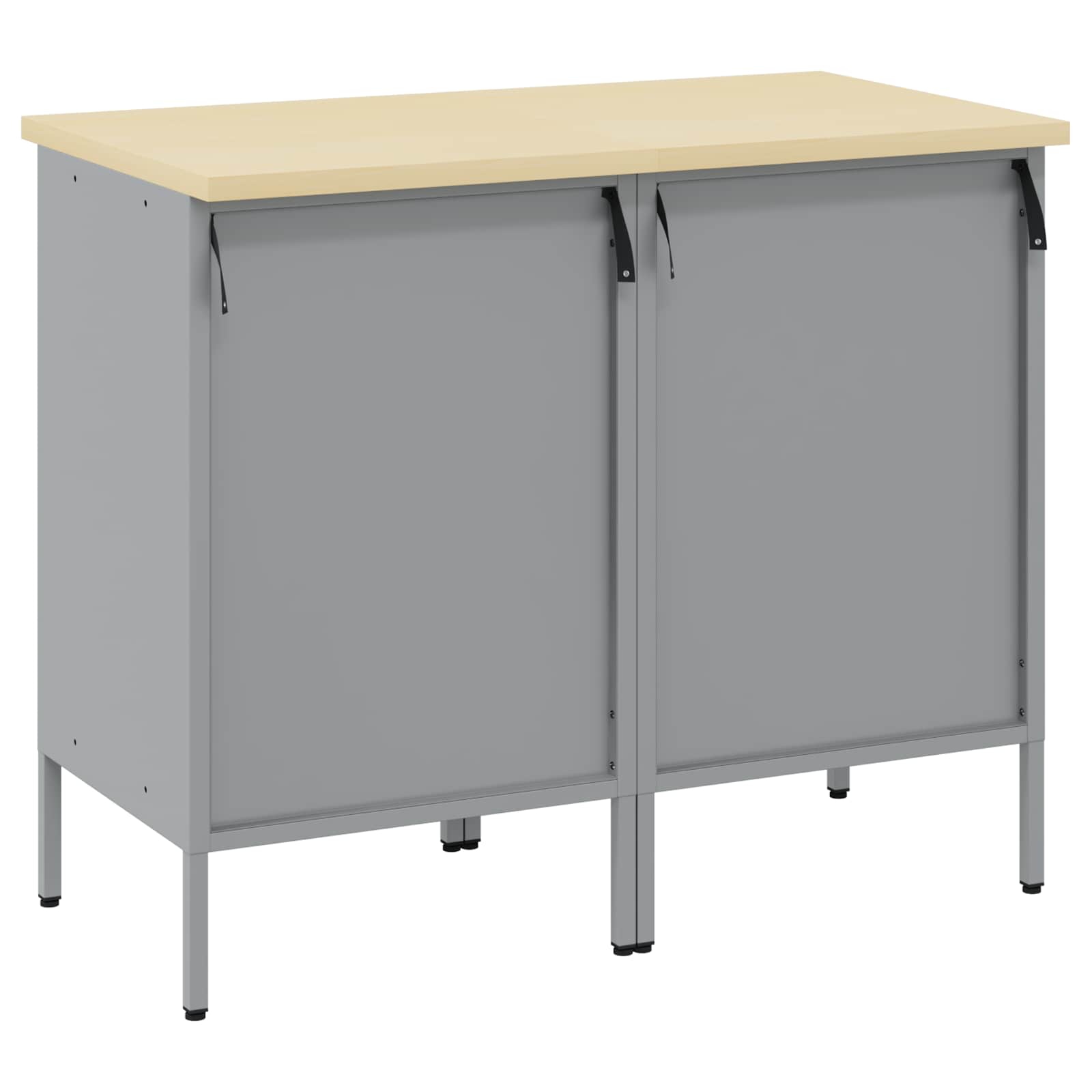 Radni ormar s ladicama 2 pcs Crna i Siva 100 x 55 x 85 cm