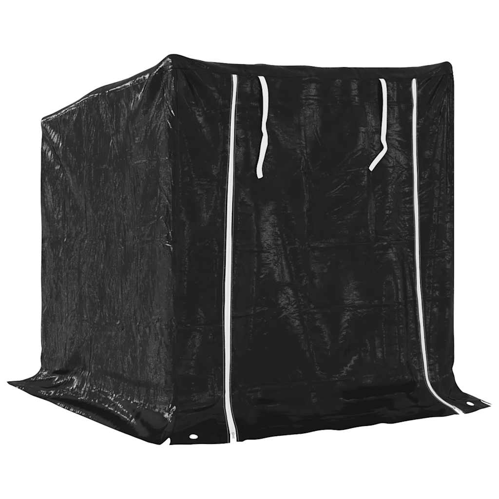 Stalak za drva za ogrjev s kišnom navlakom 100,5x100,5x110,5 cm