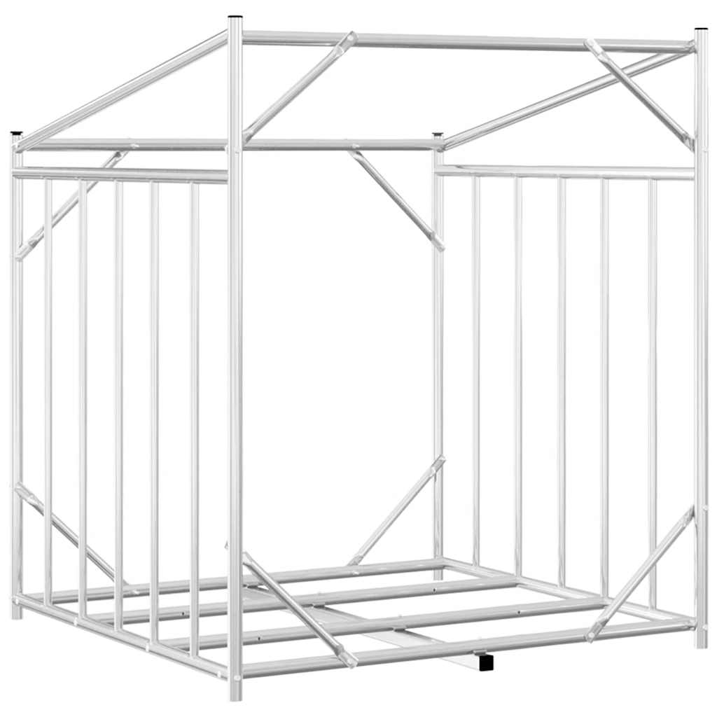 Stalak za drva za ogrjev s kišnom navlakom 100,5x100,5x110,5 cm
