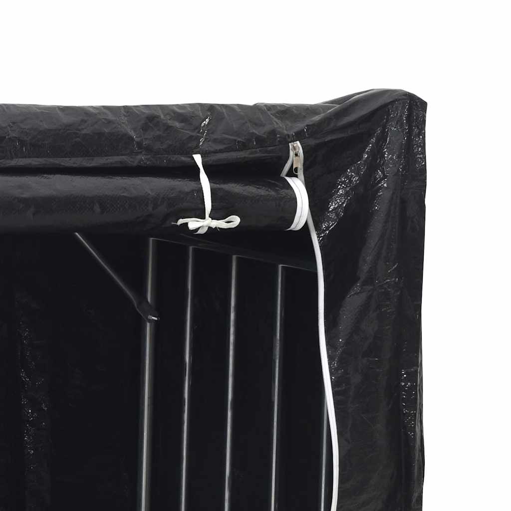 Stalak za drva za ogrjev s kišnom navlakom 200x40x200 cm