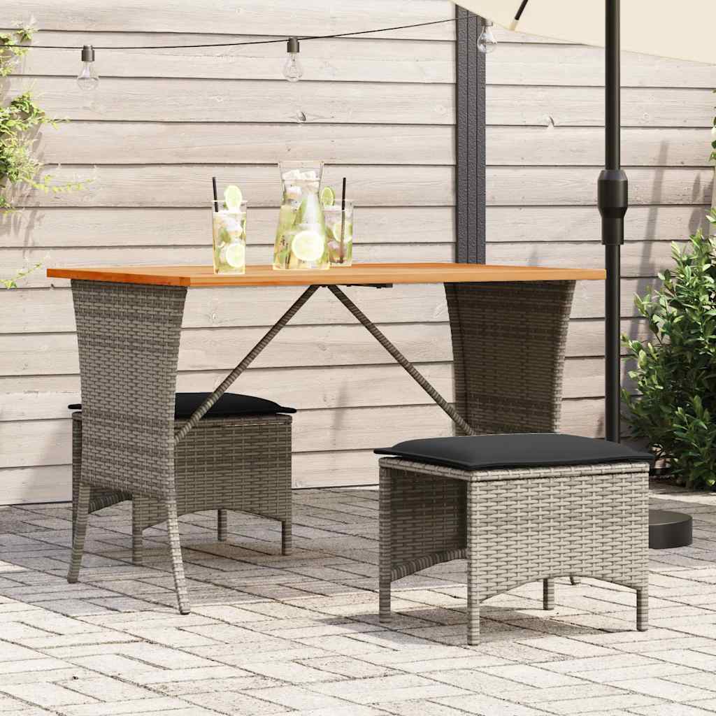 Vrtni stol s pločom od akacijevog drva sivi 105x75x72 cm poliratan