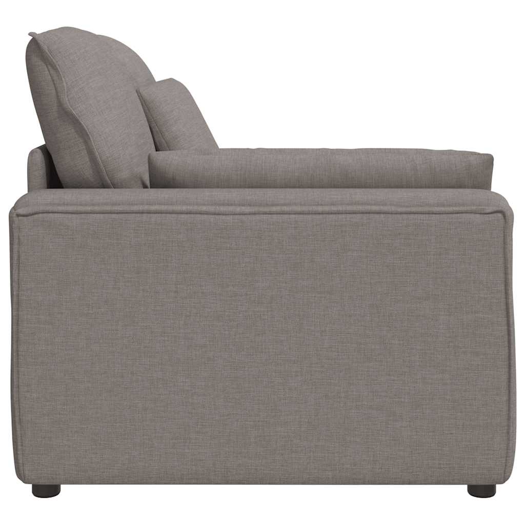 Modularni kauč s naslonom za ruke i jastucima, taupe 100 cm