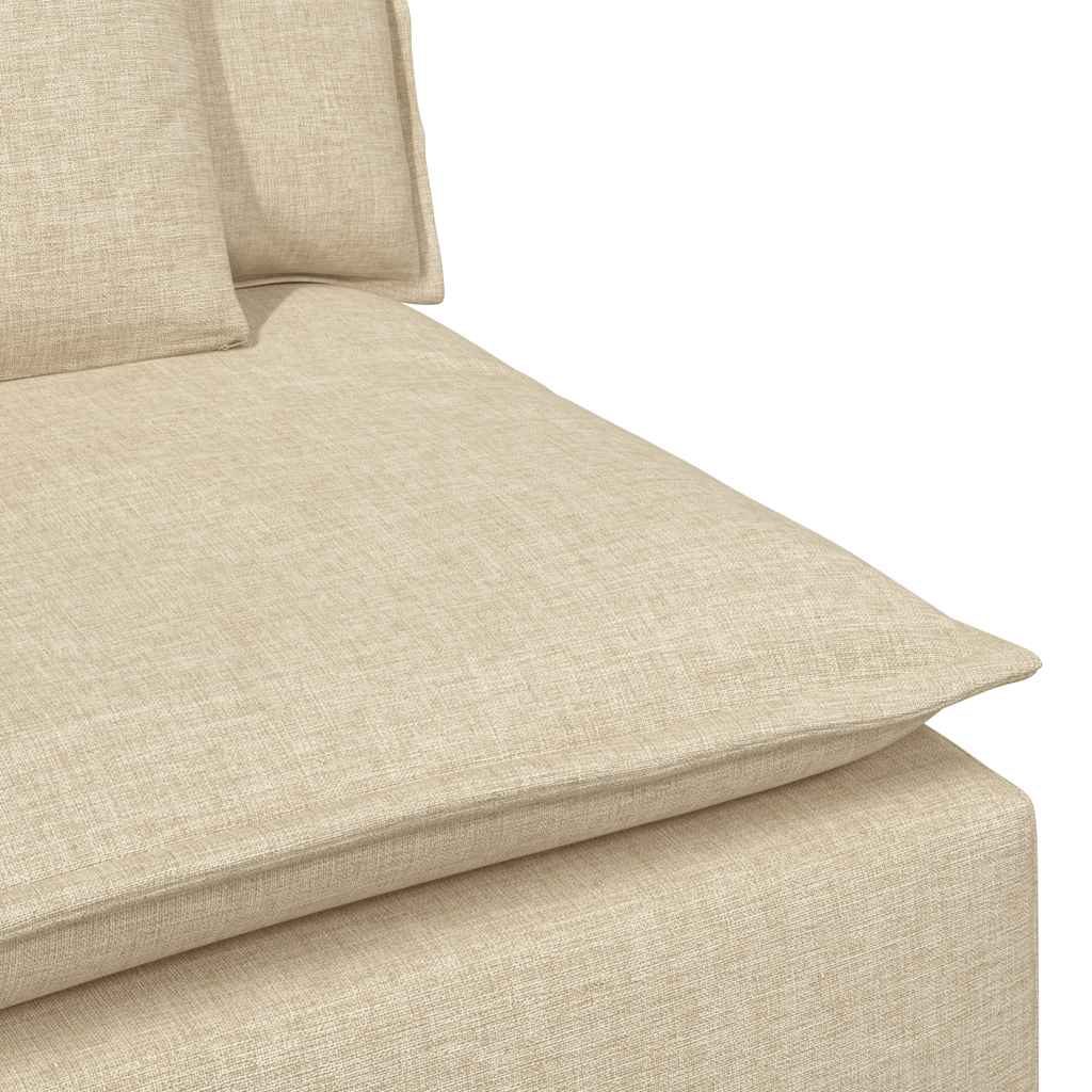 Modularni kauč s naslonom za ruke i jastucima krem boje 100 cm