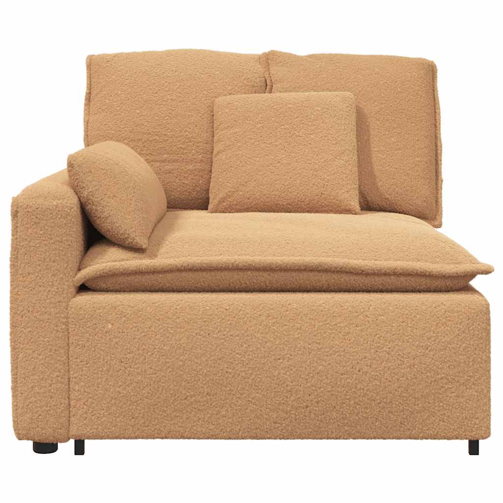 Modularni kauč s naslonom za ruke i jastucima bež boje 100 cm