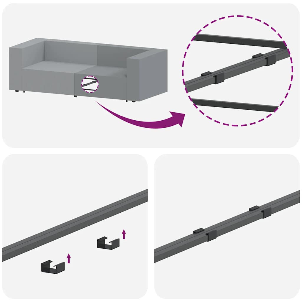 Modularna sofa s jastucima plava 100 cm