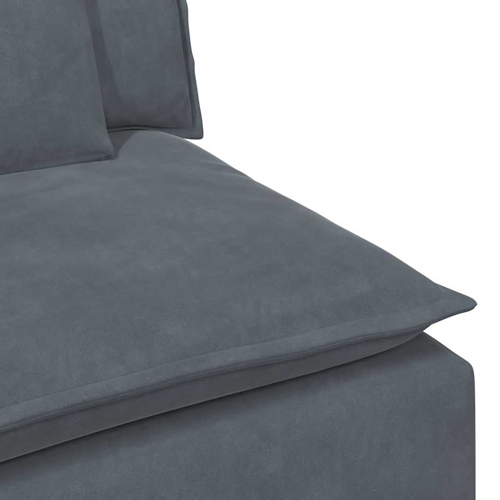 Modularna sofa s jastucima tamno siva 100 cm