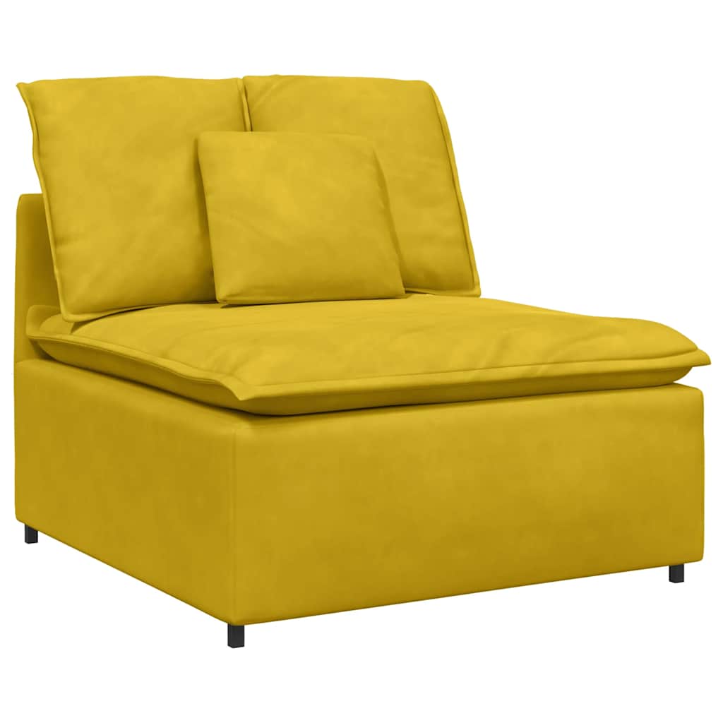 Modularna sofa s jastucima žuta 100 cm