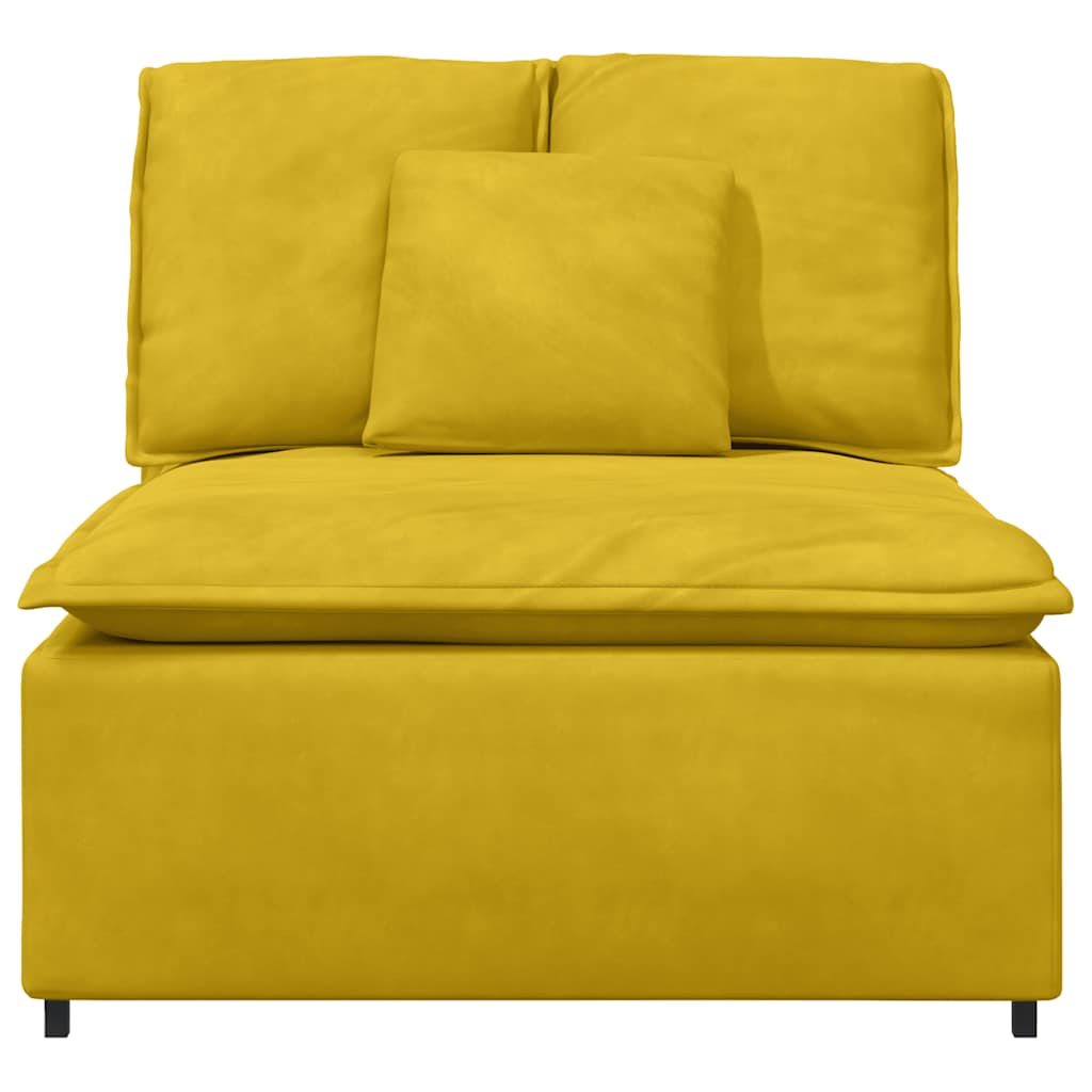Modularna sofa s jastucima žuta 100 cm