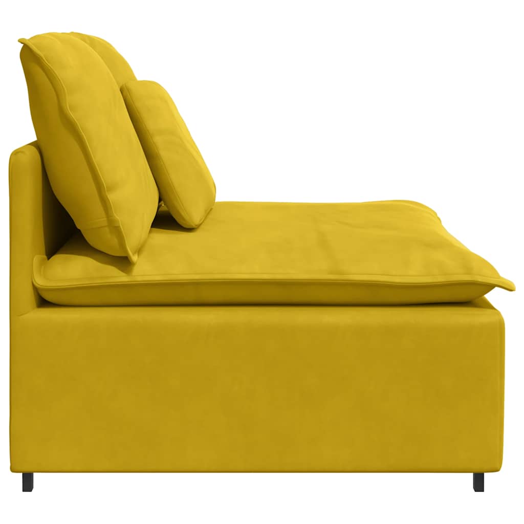 Modularna sofa s jastucima žuta 100 cm