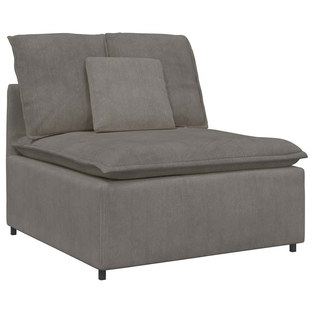 Modularni Sofa Centralni Modul s Jastucima Svijetlosivi 100 cm