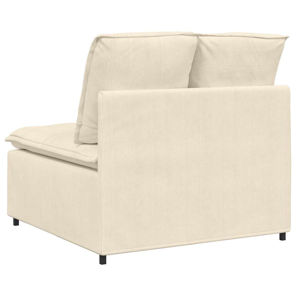 Modularni Sofa Centralni Modul s Jastucima Krem 100 cm