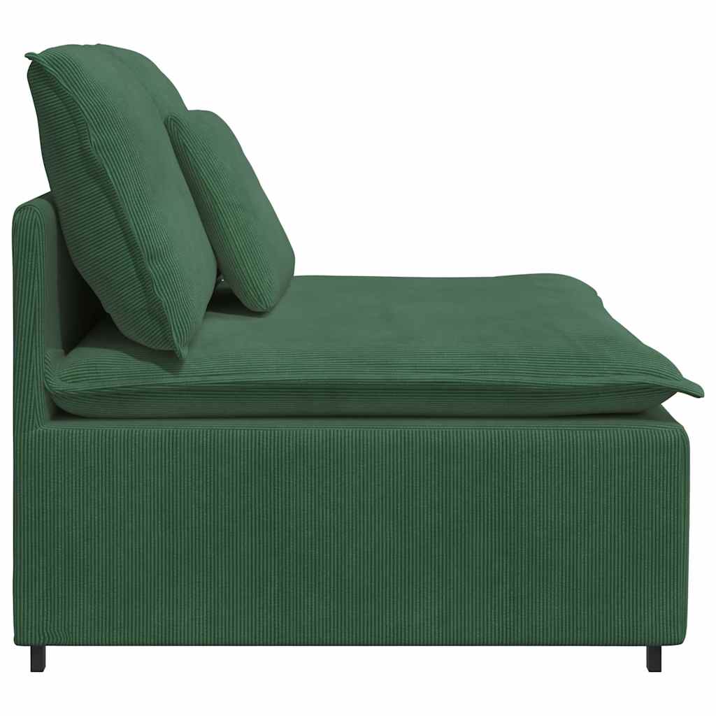 Modularni Sofa Centralni Modul s Jastucima Tamnozeleni 100 cm