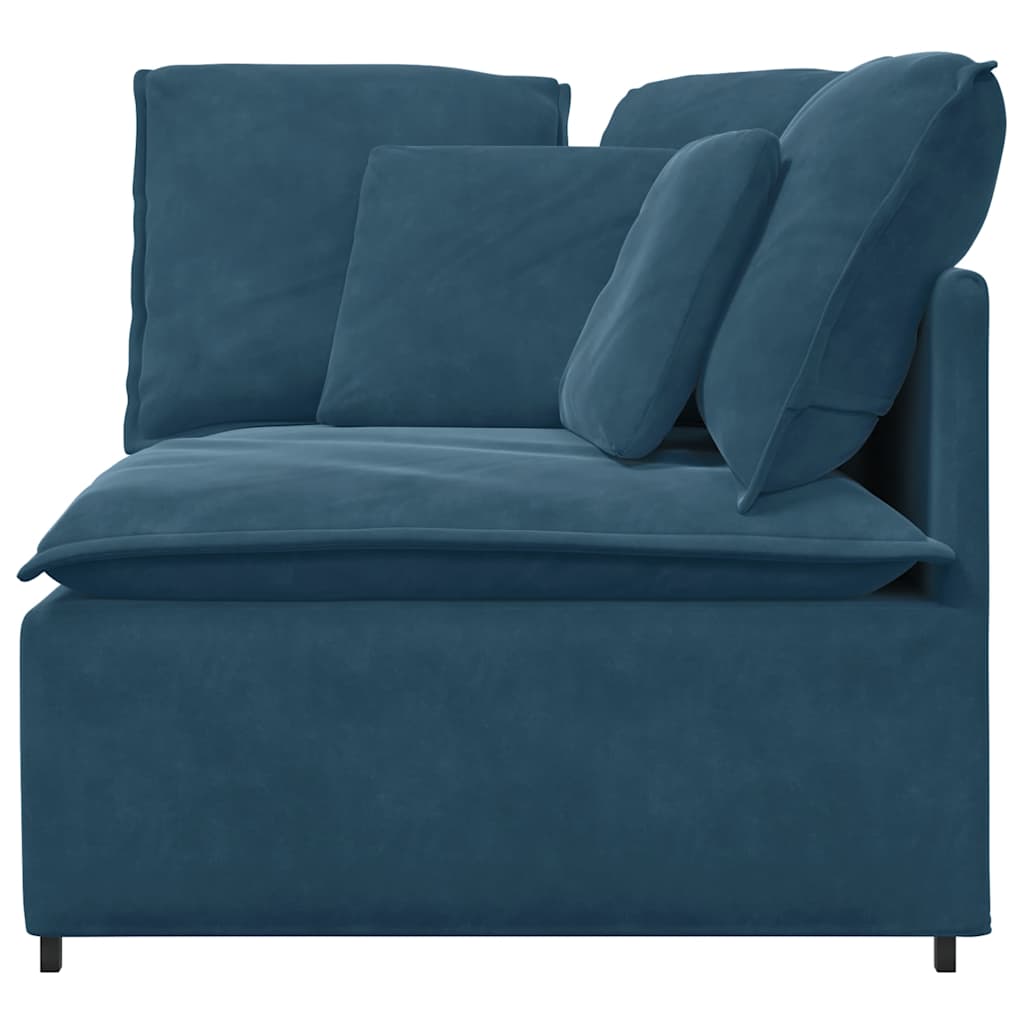 Modularna Kutna Sofa s Jastucima Plava 100 cm
