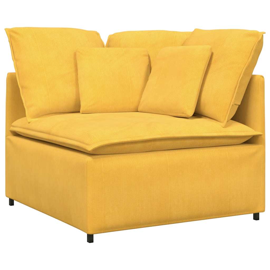 Modularna sofa Kutni modul s jastucima svijetložuta 100 cm