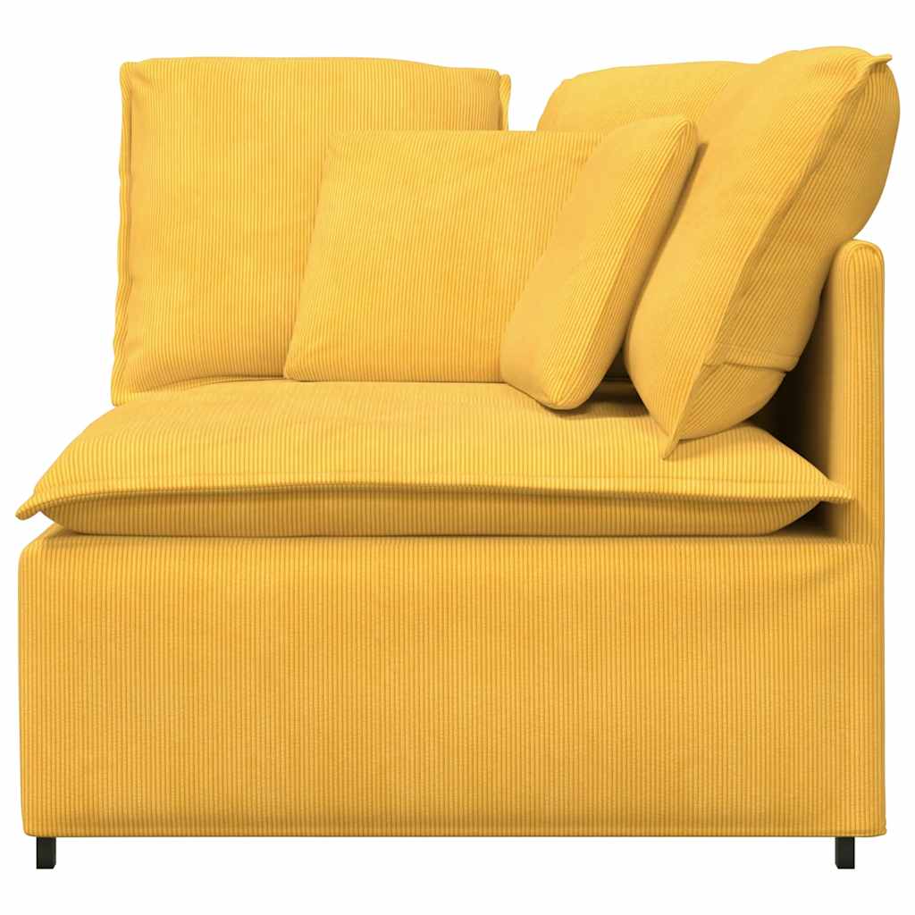 Modularna sofa Kutni modul s jastucima svijetložuta 100 cm