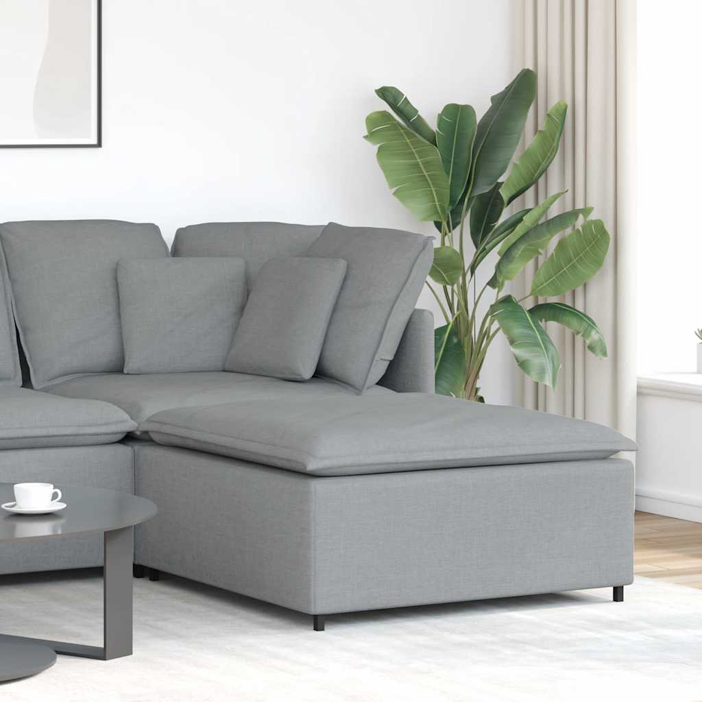 Modularni kauč s podnožjem, svijetlo sivi 100x100x48 cm