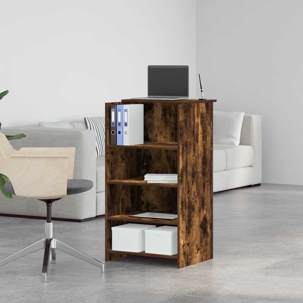 Recepcijski stol dimljeni hrast 55x50x103,5cm konstruirano drvo
