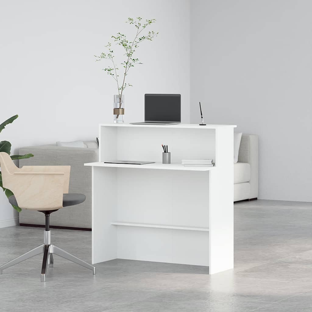 Recepcijski stol Bijeli 100x50x103,5 cm Inženirsko drvo
