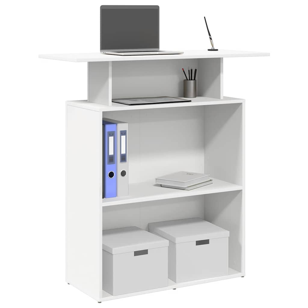 Recepcijski stol Bijeli 100x40x104 cm Inženirsko drvo