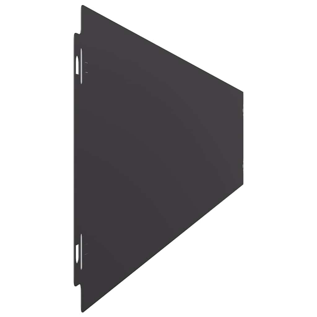 Rubovi za travnjak 10 kom crni 15x103 cm hladno valjani čelik