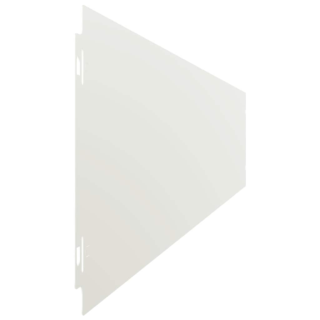 Rubovi za travnjak 50 kom Bijeli 15x103 cm Hladno valjani čelik