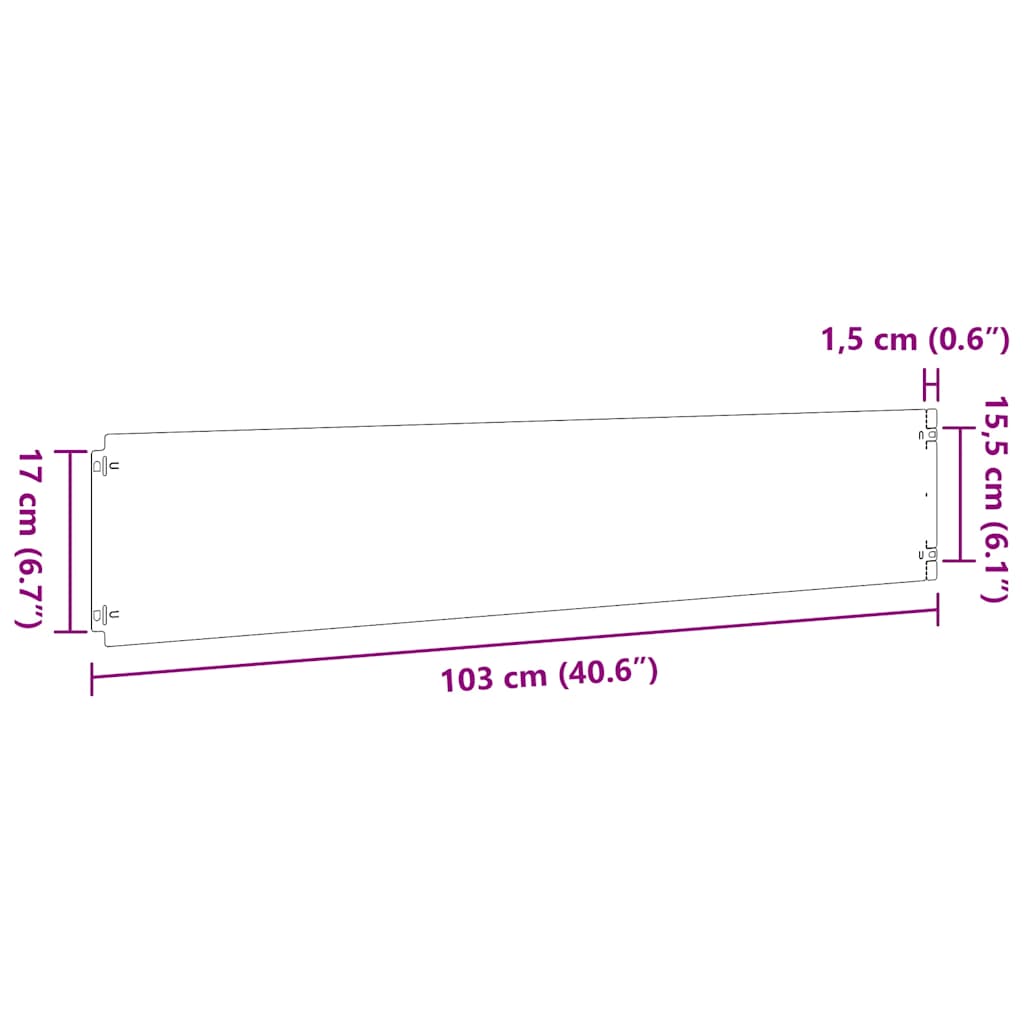 Rubovi travnjaka 30 kom 20x103 cm pocinčani čelik