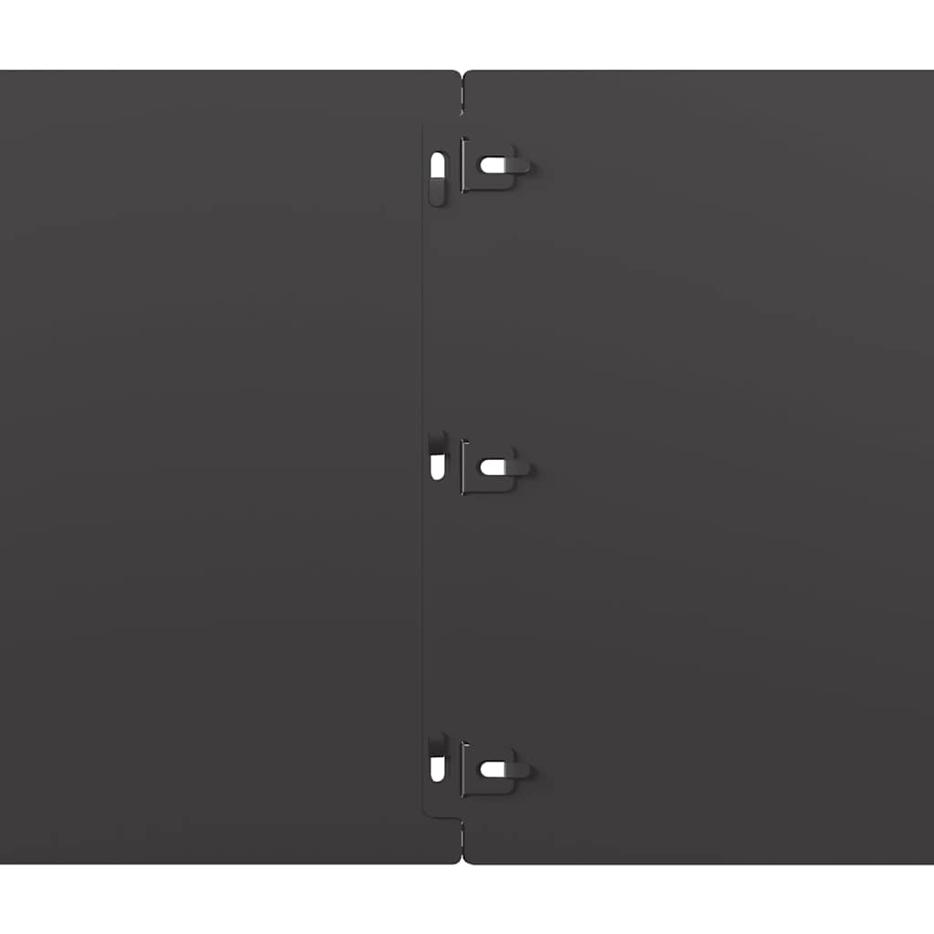 Rubovi za travnjak 10 kom crni 25x103 cm hladno valjani čelik
