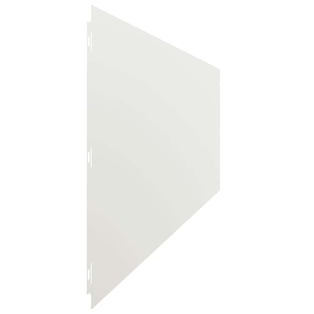 Rubovi za travnjak 20 kom Bijeli 25x103 cm Hladno valjani čelik