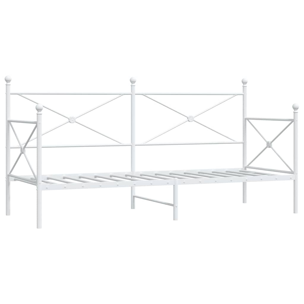 Dnevni krevet bez madraca bijeli 80x200 cm čelik