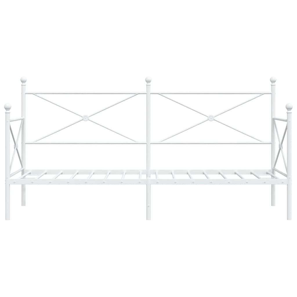 Dnevni krevet bez madraca bijeli 80x200 cm čelik