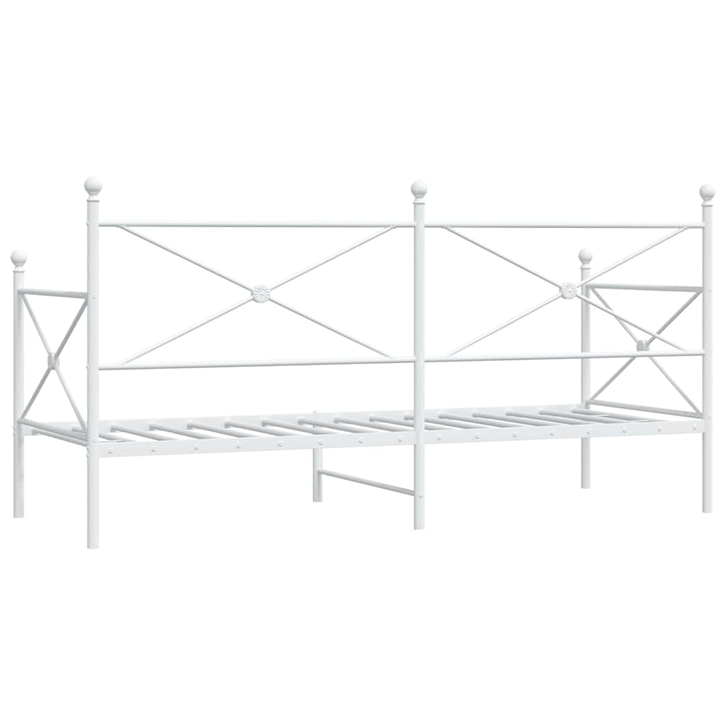 Dnevni krevet bez madraca bijeli 80x200 cm čelik