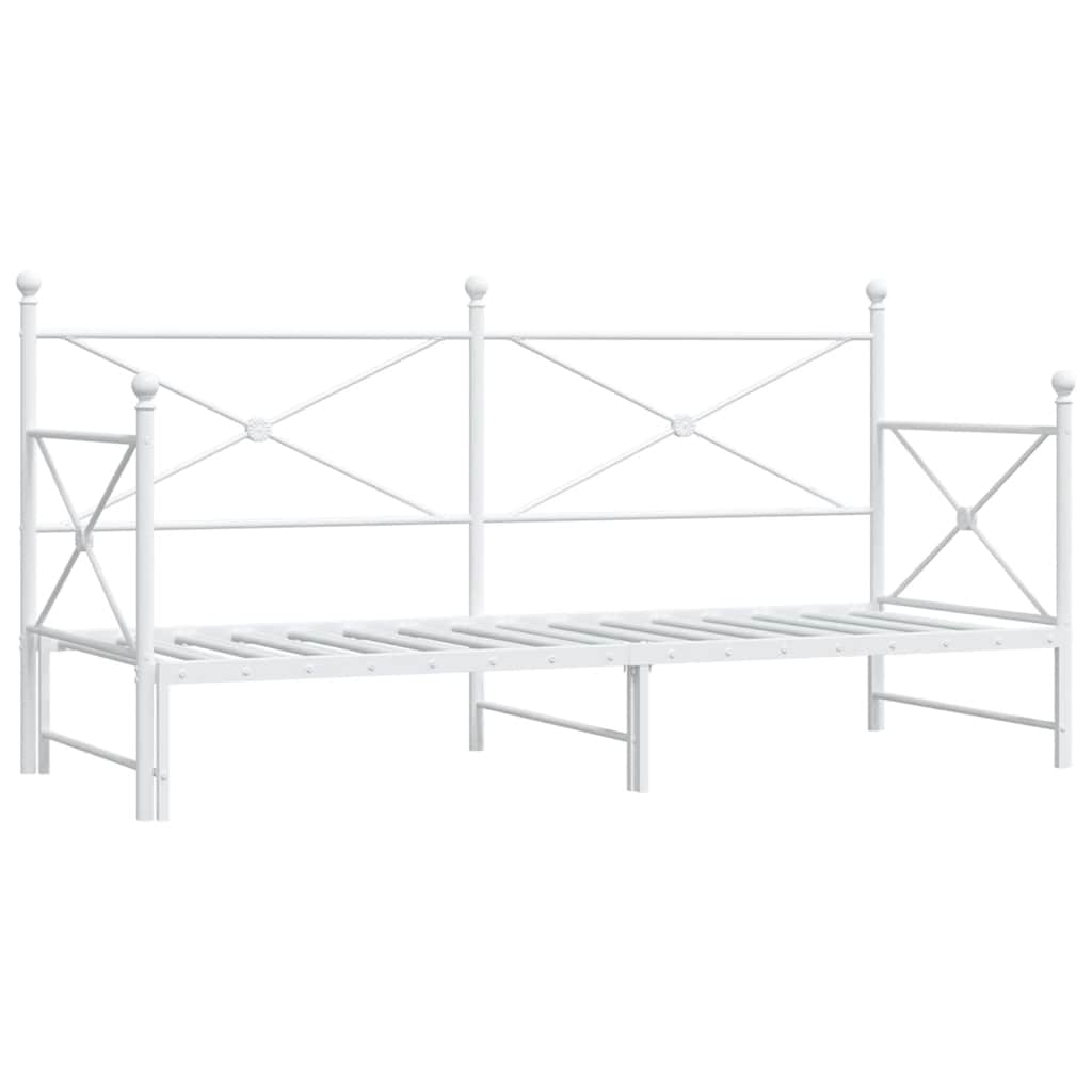 Krevet na rasklapanje bez madraca bijeli 80x200 cm čelik