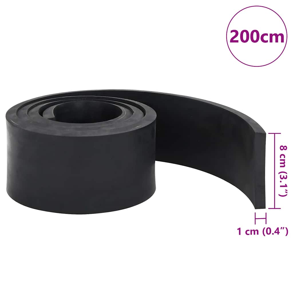 Gumeni rub za snježni plug crni 200x8x1 cm