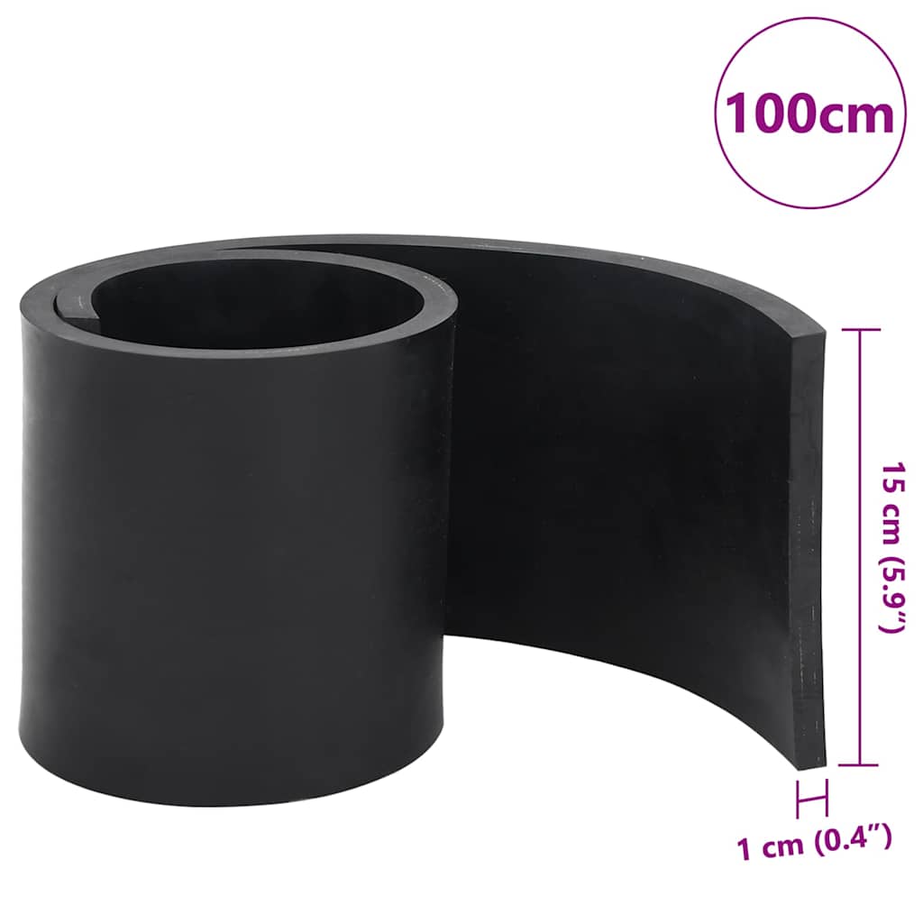 Gumeni rub za snježni plug crni 100x15x1 cm